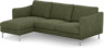 Madison Lux - 2-sits soffa med schäslong vänster - Grön