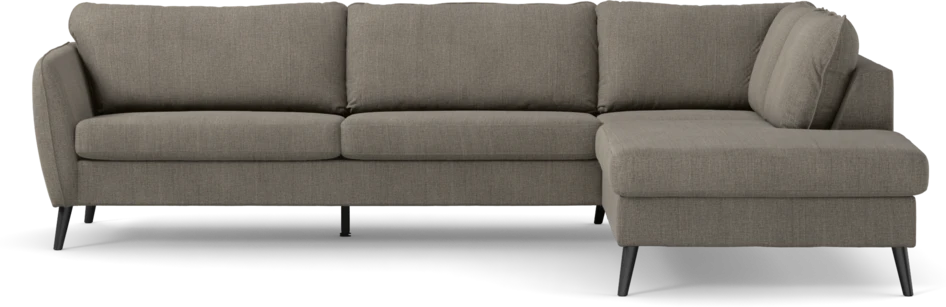 County - 2,5-sits soffa med divan höger - Brun