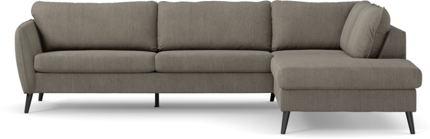 County - 2,5-sits soffa med divan höger - Brun