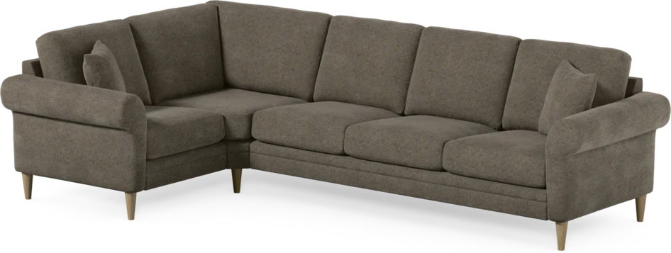 Eden - Hörnsoffa, 1+3-sits - Brun