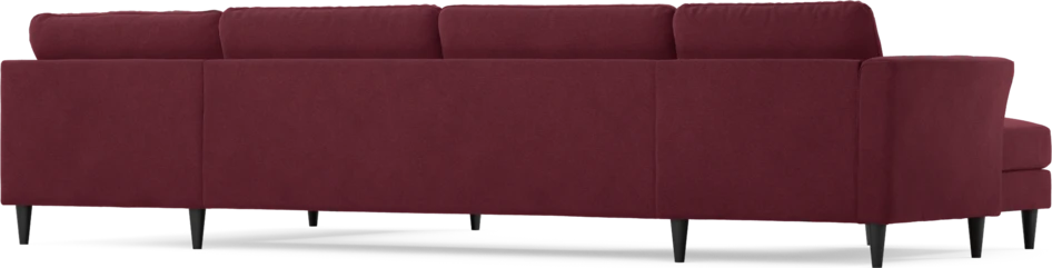 Bridge - 3-sits soffa med schäslong vänster och divan höger - Röd