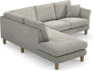 Eden - 2-sits soffa med divan - Grå