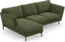 Madison Lux - 2-sits soffa med schäslong vänster - Grön