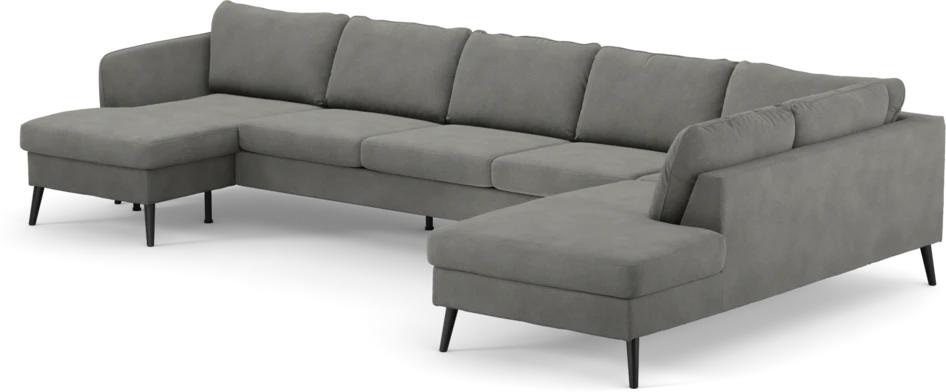 County - 4-sits soffa med schäslong vänster och divan höger - Grå