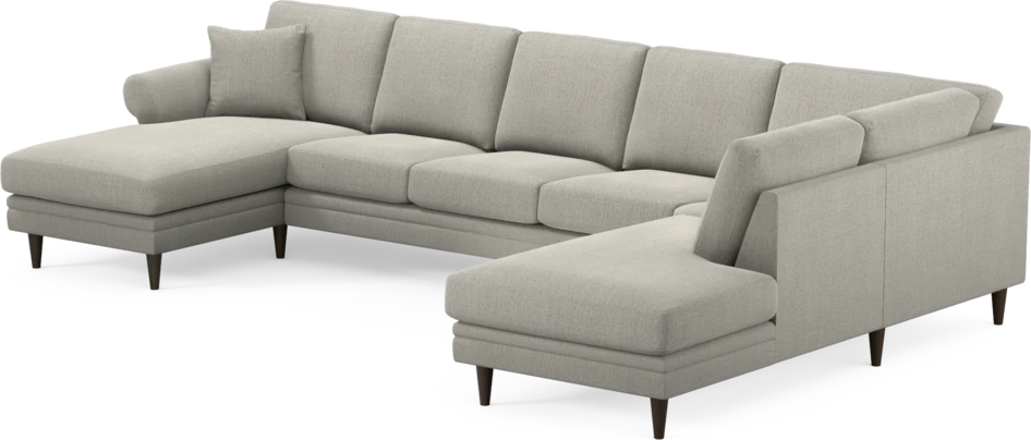 Eden - 3-sits soffa med schäslong vänster och divan höger - Grå