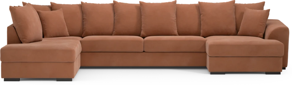 Town - 3-sits soffa med divan vänster och schäslong höger - Orange