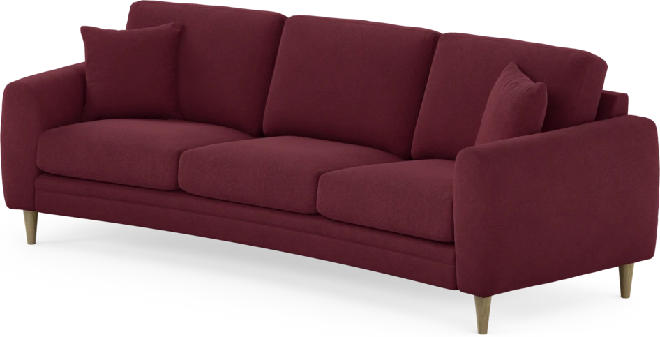 Eden - 3-sits soffa svängd - Röd