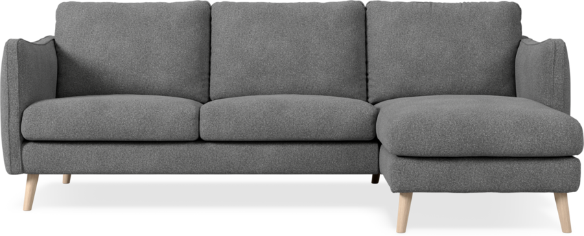 Madison Lux - 2-sits soffa med schäslong höger - Vit