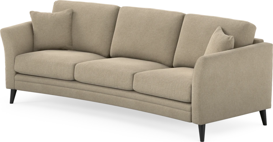 Eden - 3-sits soffa svängd - Beige
