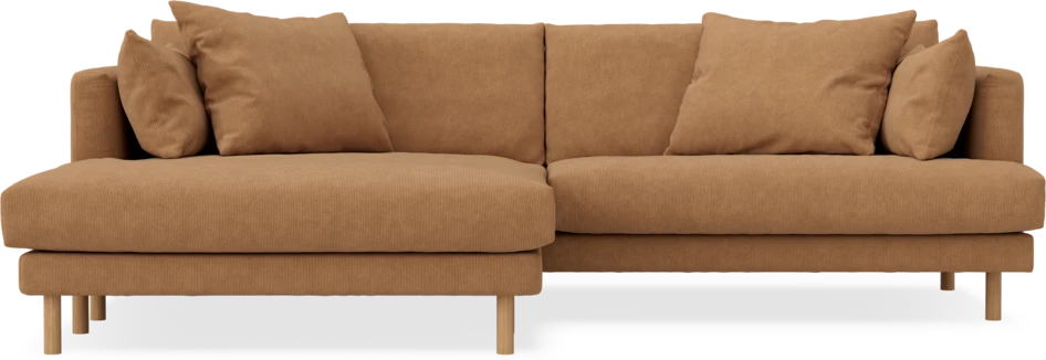 Harper - 4-sits med schäslong XL vänster - Gul