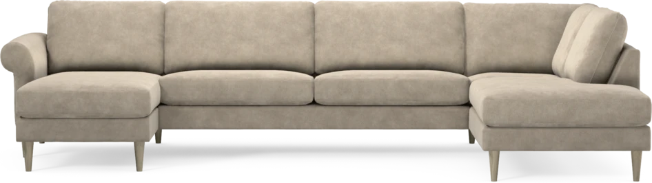 Bridge - 3-sits soffa med schäslong vänster och divan höger - Beige