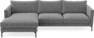 Impression Delux - 3-sits soffa med schäslong vänster - Grå