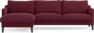 Winston - 3-sits soffa med schäslong, vändbar - Röd