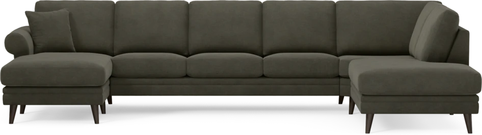 Eden - 3-sits soffa med schäslong vänster och divan höger - Grå