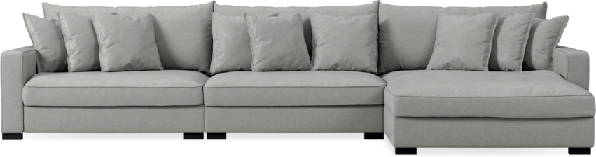 Rossi - 4-sits soffa med schäslong XL höger - Grå