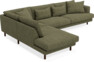 Harper - 3-sits soffa med divan vänster - Grön