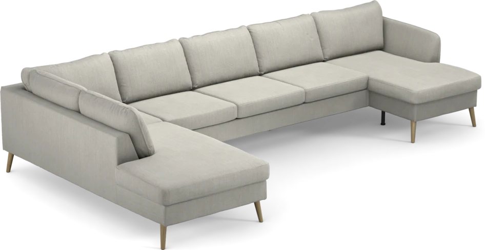 County - 4-sits soffa med divan vänster och schäslong höger - Grå