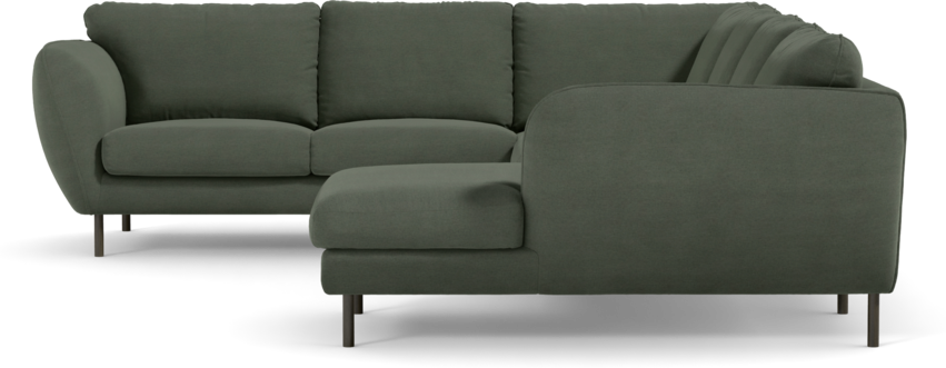 Madison Lux - Hörnsoffa med schäslong höger - Grön