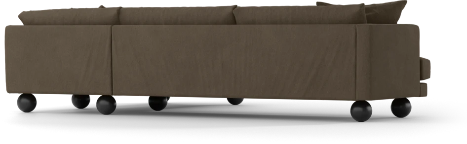Harper - 3-sits soffa med divan höger - Brun
