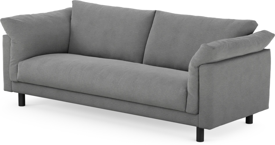 Cherrie - 3-sits soffa, hel dyna, fast klädsel - Grå