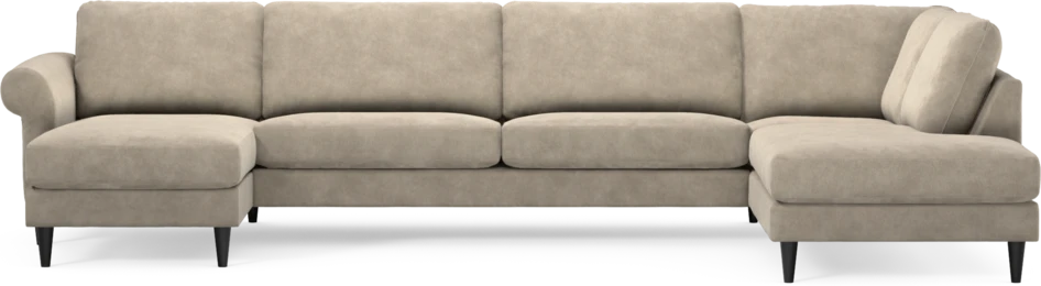 Bridge - 3-sits soffa med schäslong vänster och divan höger - Beige