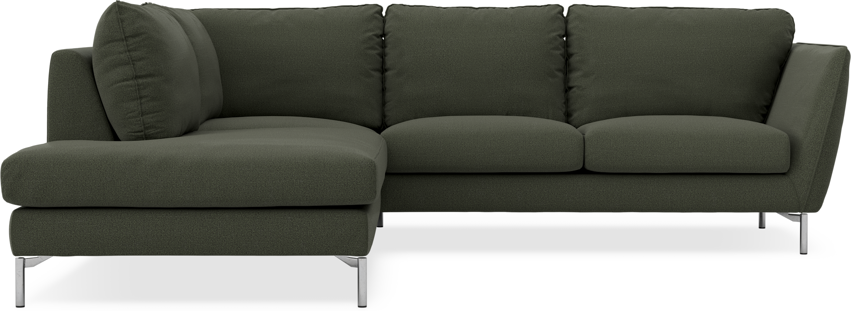 Madison - 2-sits soffa med divan vänster - Grön