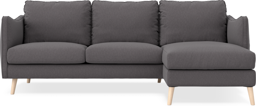 Madison Lux - 2-sits soffa med schäslong höger - Grå