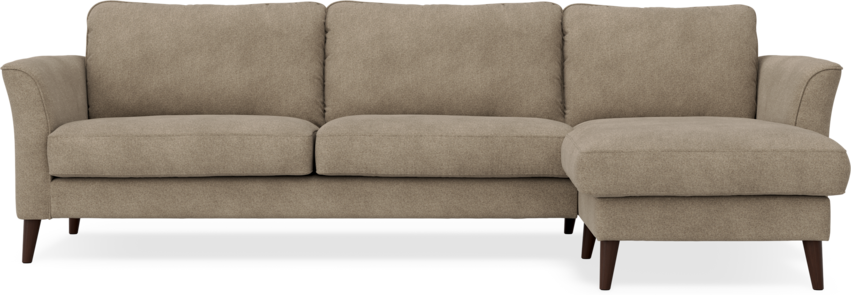 Bridge - 3-sits soffa med schäslong höger - Brun