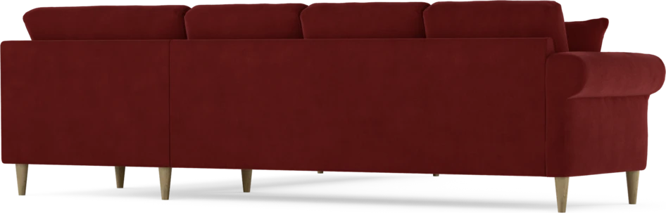 Eden - Hörnsoffa, 3+3-sits - Röd