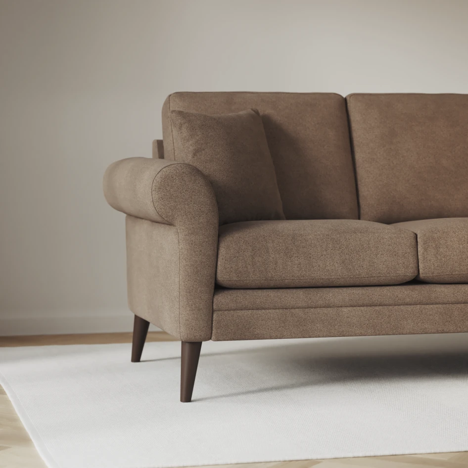 Eden - Hörnsoffa, 1+3-sits - Brun