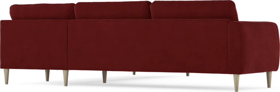 Bridge - Hörnsoffa, 3+3-sits - Röd
