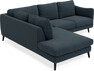 Madison - 2-sits soffa med divan vänster - Turkos
