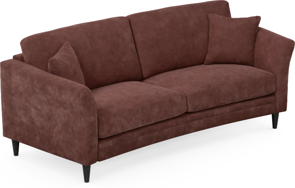 Eden - 2,5-sits soffa svängd - Röd