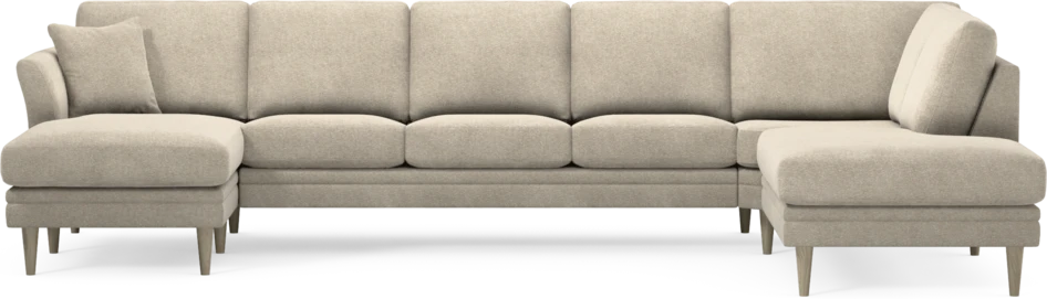 Eden - 3-sits soffa med schäslong vänster och divan höger - Beige