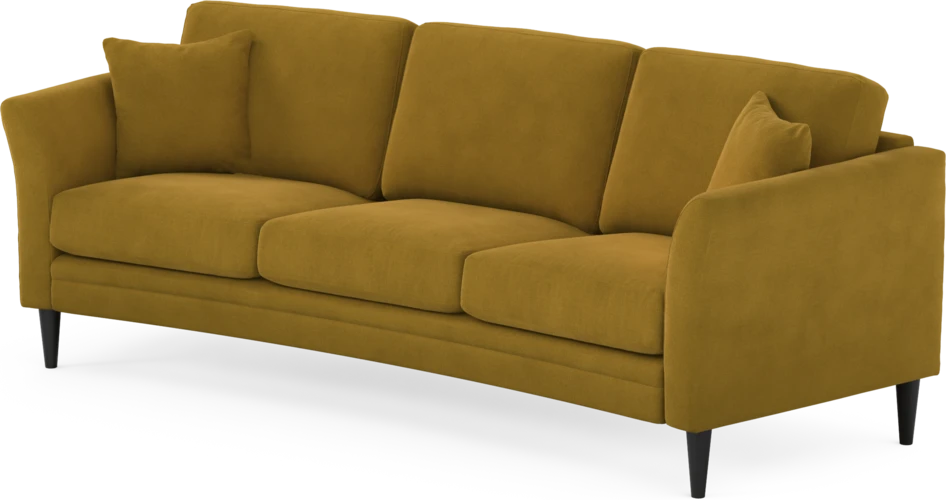 Eden - 3-sits soffa svängd - Gul
