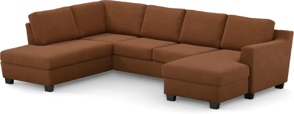 Friday - 3-sits soffa med divan vänster och schäslong höger - Orange