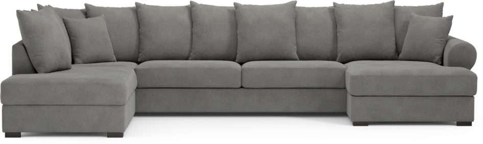 Town - 3-sits soffa med divan vänster och schäslong höger - Grå