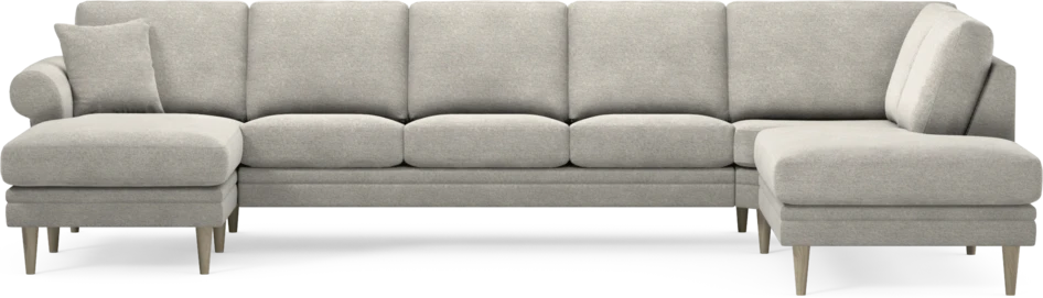 Eden - 3-sits soffa med schäslong vänster och divan höger - Grå