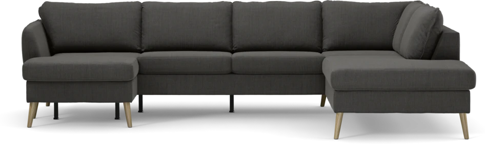 County - 3-sits soffa med schäslong vänster och divan höger - Grå