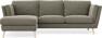 Madison Lux - 2-sits soffa med schäslong vänster - Grön