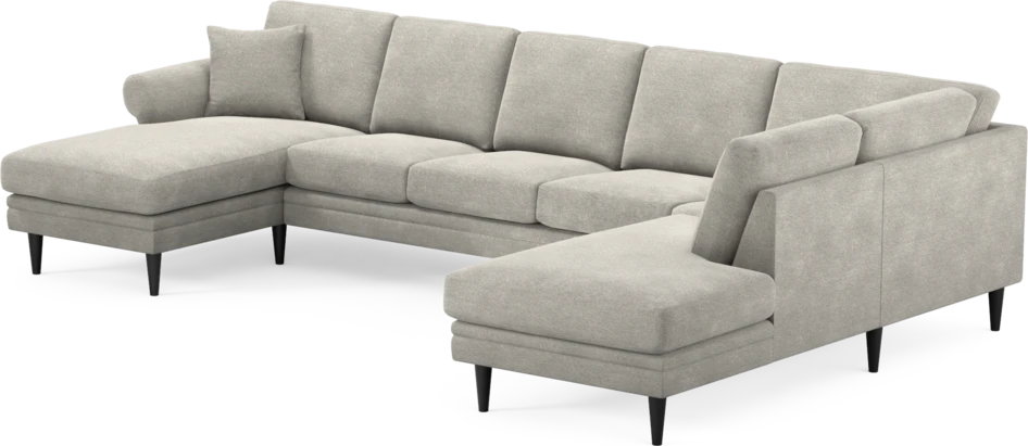 Eden - 3-sits soffa med schäslong vänster och divan höger - Grå