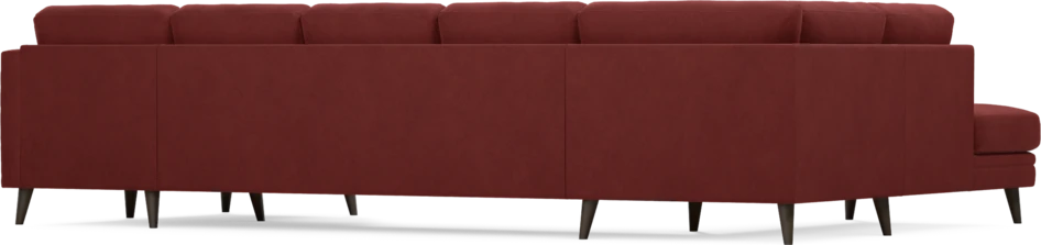 Eden - 3-sits soffa med divan vänster och schäslong höger - Röd