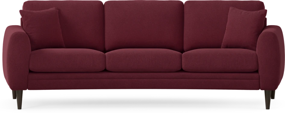 Eden - 3-sits soffa svängd - Röd