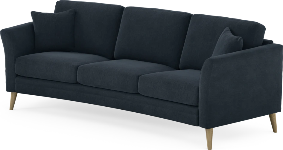 Eden - 3-sits soffa svängd - Blå