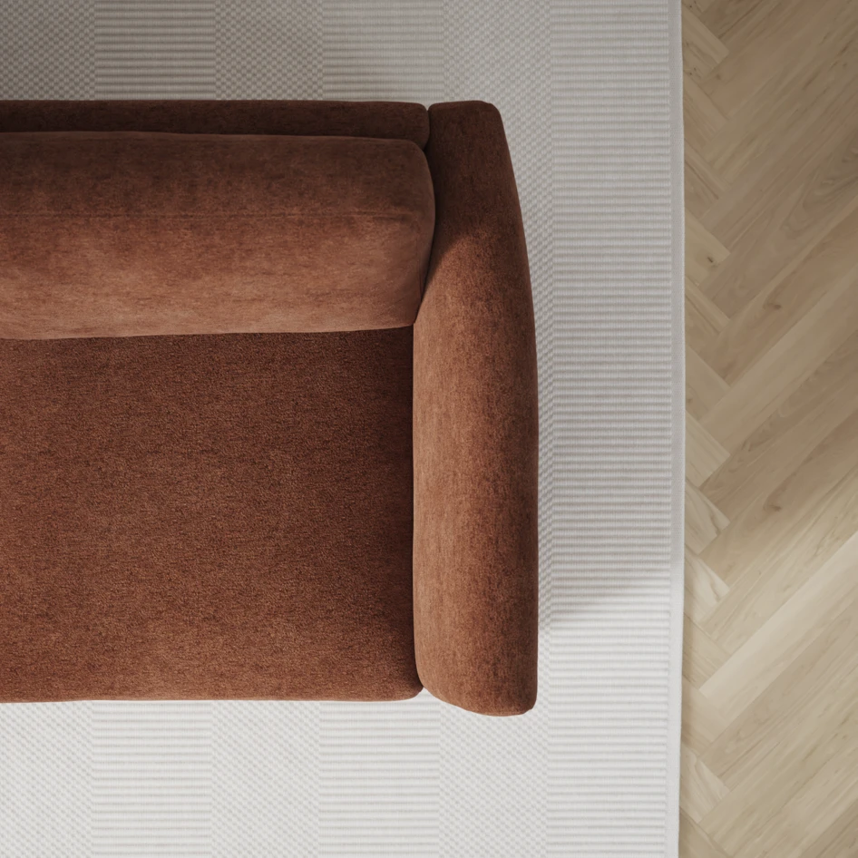 Öland - Bäddsoffa med divan vänster och schäslong höger - Orange