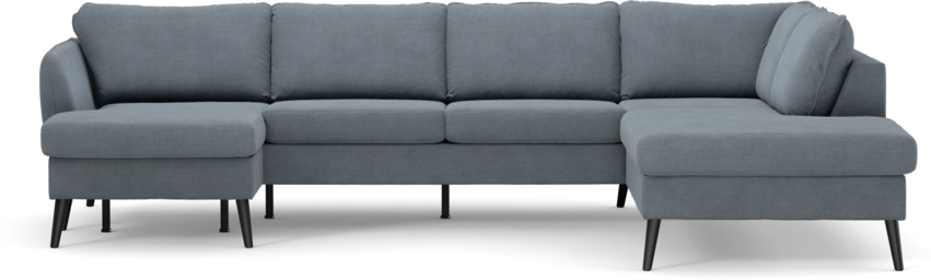 County - 3-sits soffa med schäslong vänster och divan höger - Blå