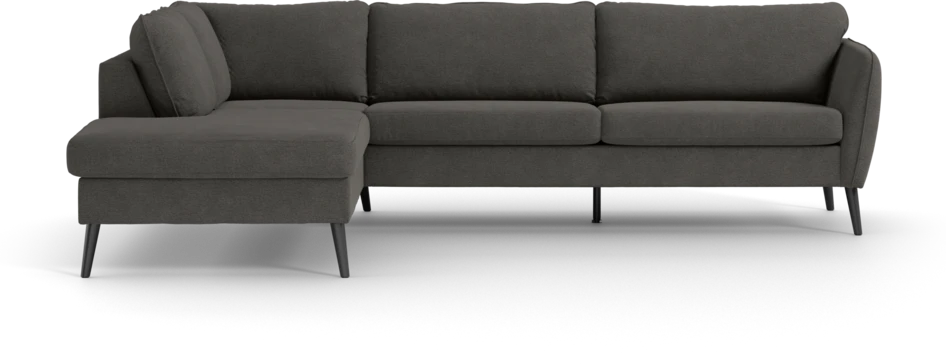 County - 2,5-sits soffa med divan vänster - Brun