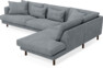 Harper - 3-sits soffa med divan höger - Grå