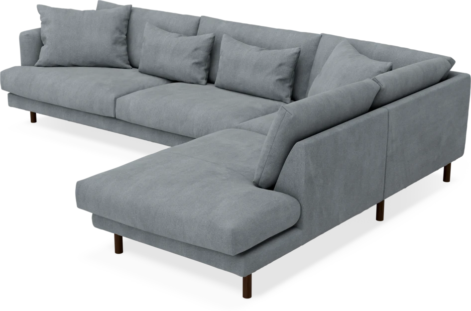 Harper - 3-sits soffa med divan höger - Grå
