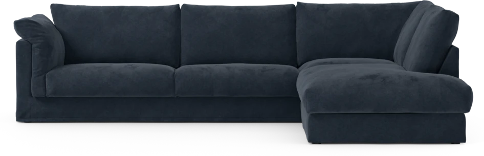Cherrie Klädsel - Klädsel till 3-sits soffa med divan höger - Blå